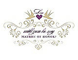 Front View Thumbnail - Venetian Gold & Orchid Will You Be My Matron of Honor Card - Classic