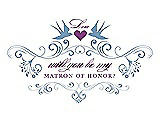 Front View Thumbnail - Windsor Blue & Orchid Will You Be My Matron of Honor Card - Classic
