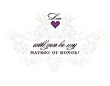 Front View Thumbnail - White & Orchid Will You Be My Matron of Honor Card - Classic