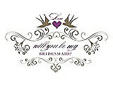 Front View Thumbnail - Antique Gold & Orchid Will You Be My Bridesmaid Card - Classic