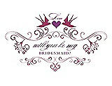 Front View Thumbnail - Berry Twist & Orchid Will You Be My Bridesmaid Card - Classic