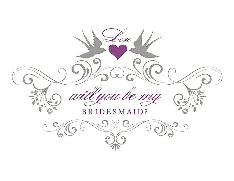 Front View - Cathedral & Orchid Will You Be My Bridesmaid Card - Classic