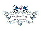 Front View Thumbnail - Cerulean & Orchid Will You Be My Bridesmaid Card - Classic
