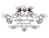Front View Thumbnail - Graphite & Orchid Will You Be My Bridesmaid Card - Classic
