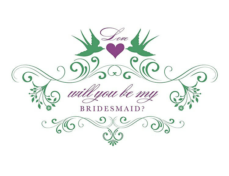 Front View - Juniper & Orchid Will You Be My Bridesmaid Card - Classic