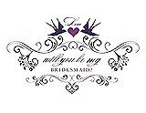 Front View Thumbnail - Majestic & Orchid Will You Be My Bridesmaid Card - Classic