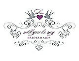 Front View Thumbnail - Mystic & Orchid Will You Be My Bridesmaid Card - Classic