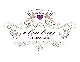 Front View Thumbnail - Pearl Pink & Orchid Will You Be My Bridesmaid Card - Classic