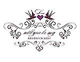 Front View Thumbnail - Plum Raisin & Orchid Will You Be My Bridesmaid Card - Classic