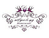 Front View Thumbnail - Persian Plum & Orchid Will You Be My Bridesmaid Card - Classic