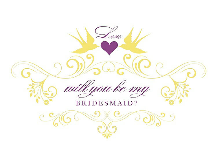 Front View - Snapdragon & Orchid Will You Be My Bridesmaid Card - Classic