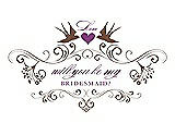 Front View Thumbnail - Almond & Orchid Will You Be My Bridesmaid Card - Classic