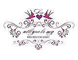 Front View Thumbnail - American Beauty & Orchid Will You Be My Bridesmaid Card - Classic
