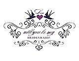 Front View Thumbnail - Amethyst & Orchid Will You Be My Bridesmaid Card - Classic