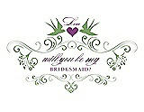 Front View Thumbnail - Apple Slice & Orchid Will You Be My Bridesmaid Card - Classic