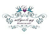 Front View Thumbnail - Aquamarine & Orchid Will You Be My Bridesmaid Card - Classic