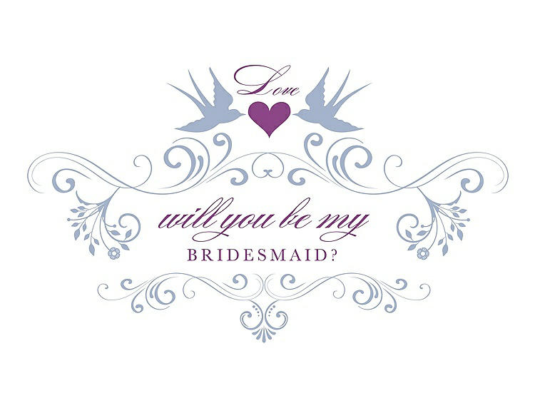 Front View - Arctic & Orchid Will You Be My Bridesmaid Card - Classic