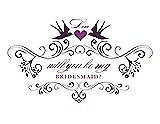 Front View Thumbnail - Aubergine & Orchid Will You Be My Bridesmaid Card - Classic
