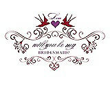 Front View Thumbnail - Barcelona & Orchid Will You Be My Bridesmaid Card - Classic