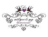 Front View Thumbnail - Bordeaux & Orchid Will You Be My Bridesmaid Card - Classic