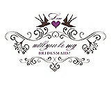 Front View Thumbnail - Brownie & Orchid Will You Be My Bridesmaid Card - Classic