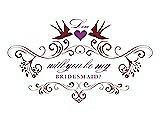 Front View Thumbnail - Burgundy & Orchid Will You Be My Bridesmaid Card - Classic