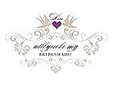 Front View Thumbnail - Cameo & Orchid Will You Be My Bridesmaid Card - Classic