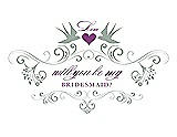 Front View Thumbnail - Celadon & Orchid Will You Be My Bridesmaid Card - Classic