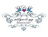 Front View Thumbnail - Cornflower & Orchid Will You Be My Bridesmaid Card - Classic