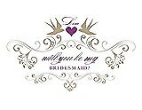 Front View Thumbnail - Champagne & Orchid Will You Be My Bridesmaid Card - Classic