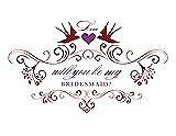 Front View Thumbnail - Claret & Orchid Will You Be My Bridesmaid Card - Classic