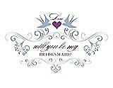 Front View Thumbnail - Cloudy & Orchid Will You Be My Bridesmaid Card - Classic