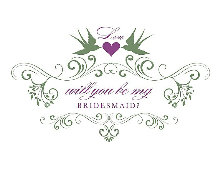 Front View - Clover & Orchid Will You Be My Bridesmaid Card - Classic