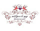 Front View Thumbnail - Coral & Orchid Will You Be My Bridesmaid Card - Classic