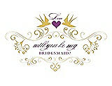 Front View Thumbnail - Daffodil & Orchid Will You Be My Bridesmaid Card - Classic