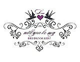 Front View Thumbnail - Ebony & Orchid Will You Be My Bridesmaid Card - Classic