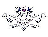 Front View Thumbnail - Electric Blue & Orchid Will You Be My Bridesmaid Card - Classic