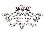 Front View Thumbnail - Espresso & Orchid Will You Be My Bridesmaid Card - Classic