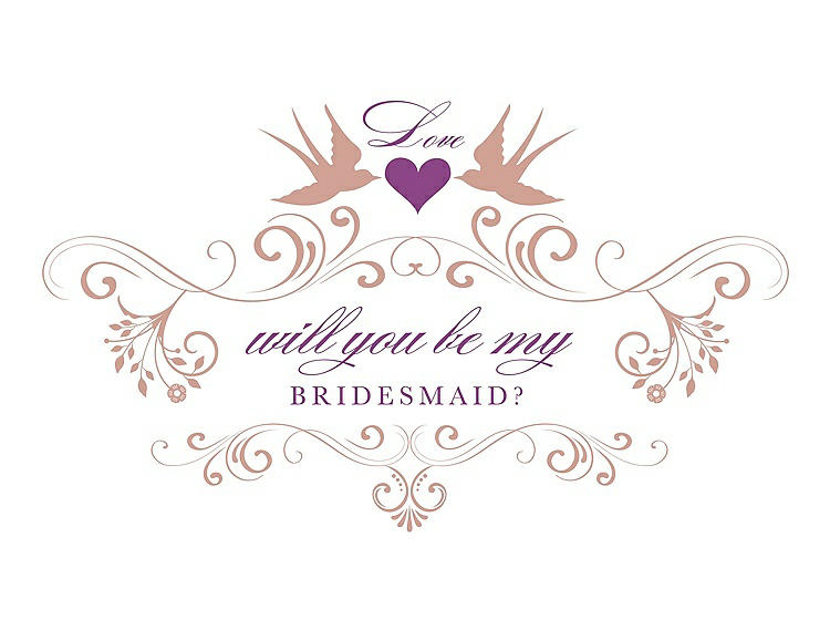 Front View - Fresco & Orchid Will You Be My Bridesmaid Card - Classic
