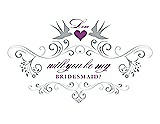 Front View Thumbnail - Frost & Orchid Will You Be My Bridesmaid Card - Classic