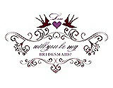 Front View Thumbnail - Garnet & Orchid Will You Be My Bridesmaid Card - Classic