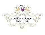 Front View Thumbnail - Ice Yellow & Orchid Will You Be My Bridesmaid Card - Classic
