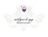 Front View Thumbnail - Ivory & Orchid Will You Be My Bridesmaid Card - Classic