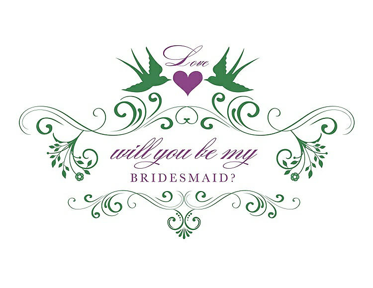 Front View - Ivy & Orchid Will You Be My Bridesmaid Card - Classic