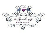Front View Thumbnail - Larkspur Blue & Orchid Will You Be My Bridesmaid Card - Classic