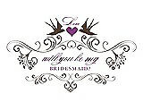 Front View Thumbnail - Latte & Orchid Will You Be My Bridesmaid Card - Classic