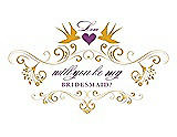 Front View Thumbnail - Mango & Orchid Will You Be My Bridesmaid Card - Classic