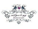 Front View Thumbnail - Marine & Orchid Will You Be My Bridesmaid Card - Classic