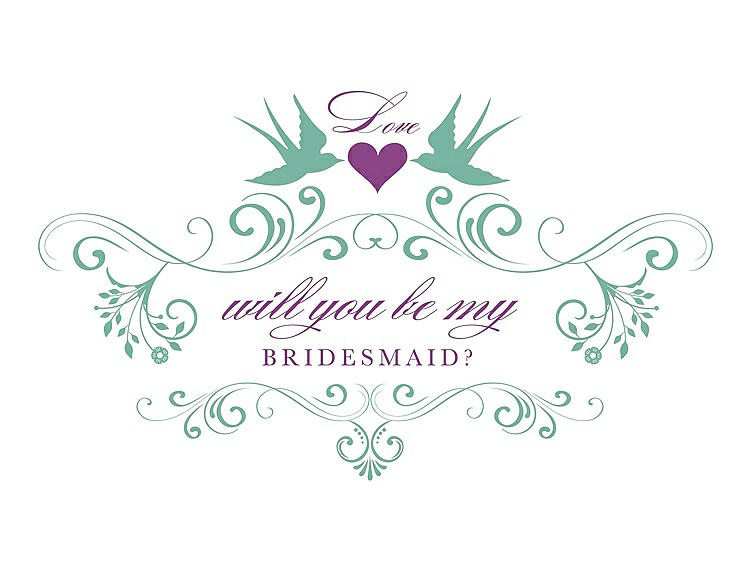 Front View - Meadow & Orchid Will You Be My Bridesmaid Card - Classic