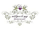 Front View Thumbnail - Mint & Orchid Will You Be My Bridesmaid Card - Classic